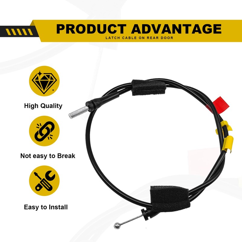 Compatible with 150/F250 Extended Cab Rear Door Latch Cable Kit