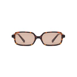 Trendy Vintage Sunglasses for Women Men Retro 90s Small Rectangular Narrow Sun Glasses (Tortoise Frame - Champagne Lens)