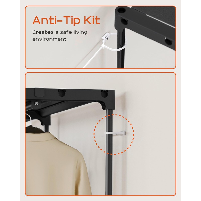 CASAMAYA Clothes Rack, Portable Closet, 27.6 Inch Wardrobe Closet, Clothes
