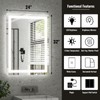 Easly 24x32 Inch LED Bathroom Mirror with Anti-Fog & Memory