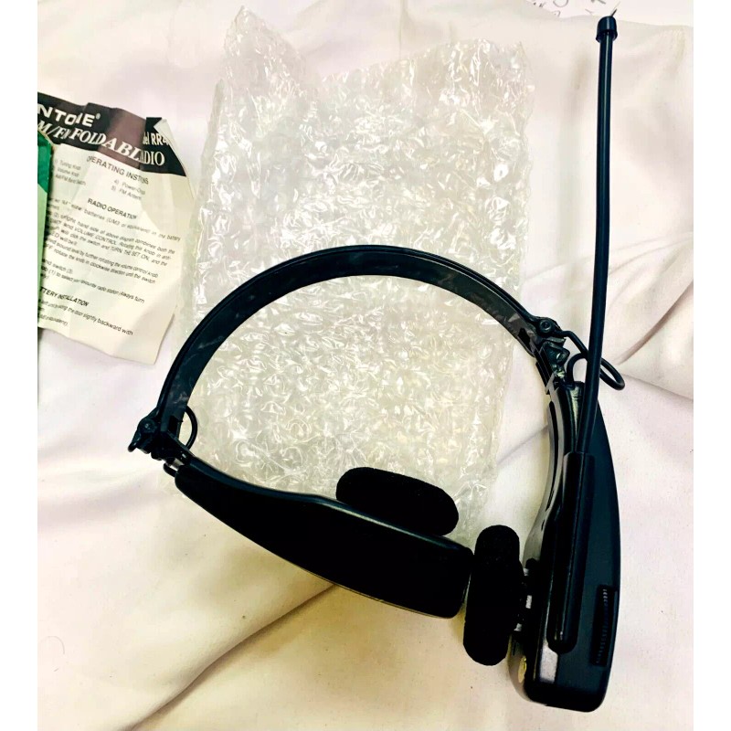 SUNTONE AM/FM Foldable Headphones Radio- NEW - Original Box