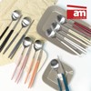 am Italy am solid square stainless steel cutlery set all