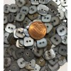 Unbranded 8 PC ONLY Square Iridescent Gray MOP Shell Buttons