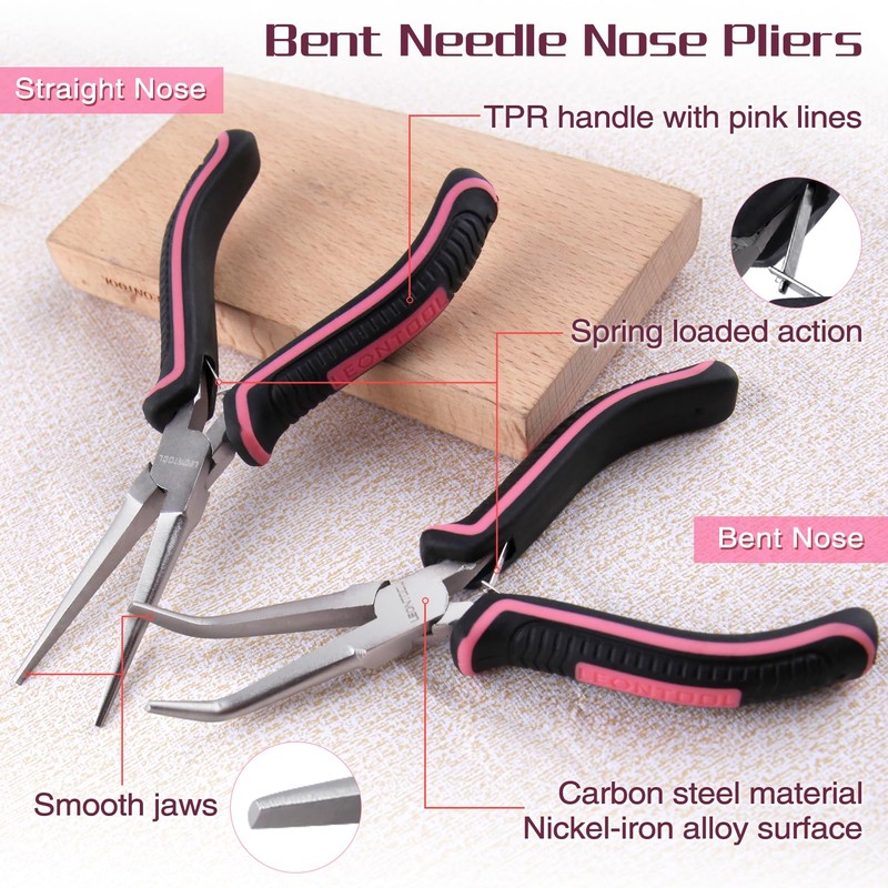 LEONTOOL 2 Piece Tip Leads Pliers, Tapered Pliers, Set of