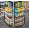 Nisorpa 4-Tier Retail Snack Display Rack, Metal Supermarket Candy Display