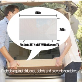 Bandelt 2 Pack Foam Flat Screen TV Cover for Moving Fits Up to 65''W x 36''H TV Display Screen Protector for Protection During House Moving, Storing, Painting or Home Renovation Packing Cushioning Supplies