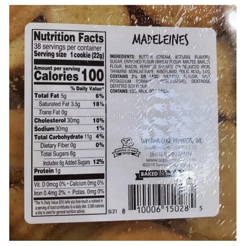 Superior On Main New Fresh Madeleines Petite French Cakes -