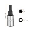 sourcing map 3pcs H4 Hex Bit Socket 1/4" Square Drive
