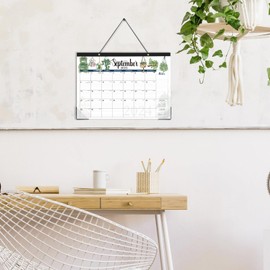 2025 Desk Calendar - 12 Months Desk Calendar 2025, JAN. 2025 - DEC. 2025, Desk Top Calendar 2025, 17" x 12" Large Desk Calendar with Cutting Lines, Corner Protectors, Notes Section