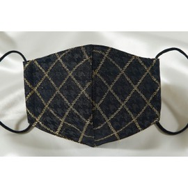 nishijin mask Nishijin Woven Mask, Made in Japan, Washable, Individually Packaged, Moisture Wicking, Quick Drying, 3D Construction, Comfortable, Luxurious, Stylish, Black Grace