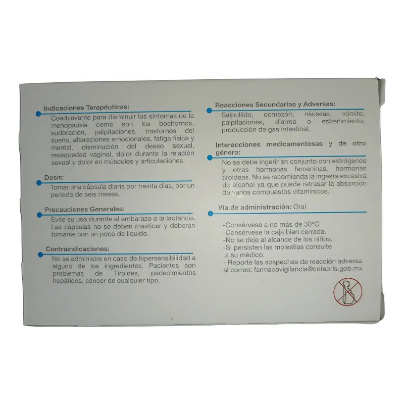Suplemento C30 Cpsula Progela La Femme Vitamina Menopausia Sin Sabor