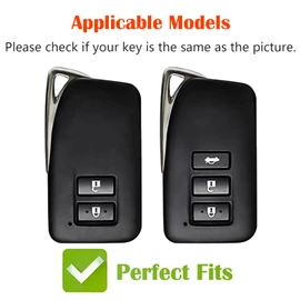 OFF WE GO Car Key Case for Lexus Key Case Cover for CT GS GX IS ES LS LC LX NX RX RC 450H 300H RC200t RC300 RC350 ES300H 3 Buttons TPU Car Key Protective Case Key Box, Black Gold