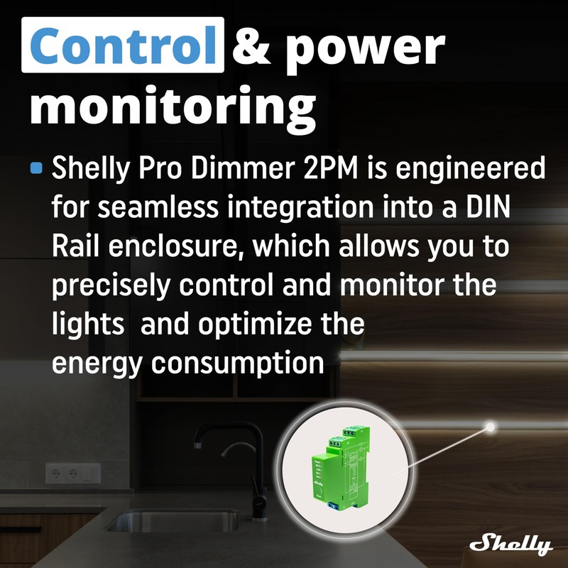 Shelly Pro Dimmer 2PM | Wi-Fi & LAN 2-Channel Smart