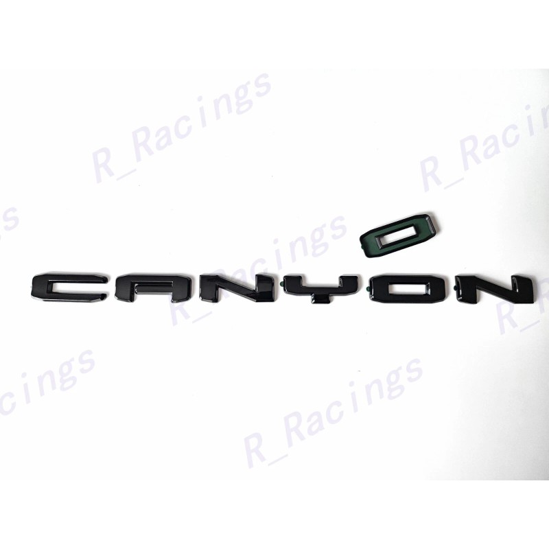 GMC 4PCS Gloss Black Door Rear AT4 Canyon OVERLAY Emblems