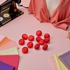 50pcs/Pack Red Resin Colored Shirt Pearl Buttons，Hand Sewn Button， for
