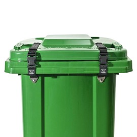 HX AURIZE Trash Can Lid Lock Strap, Universal Round & Square Bins, 2 Pack