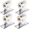 Jetec 4 Pieces White Roman Shade Cord Lock Dual Brass