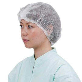 Kawanishi Industrial Clean Bells Non-Woven Disposable Hair Caps, 100 Pieces, White, One Size Fits All [Usage] #7045