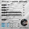 WOODSTARTER T-Shank Multi-Purpose Jigsaw Blades Set with Storage Case, Made
