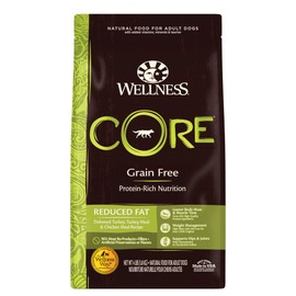 Wellness CORE Natural Grain Free Dry Dog Food, Reduced Fat, 4-Pound Bag