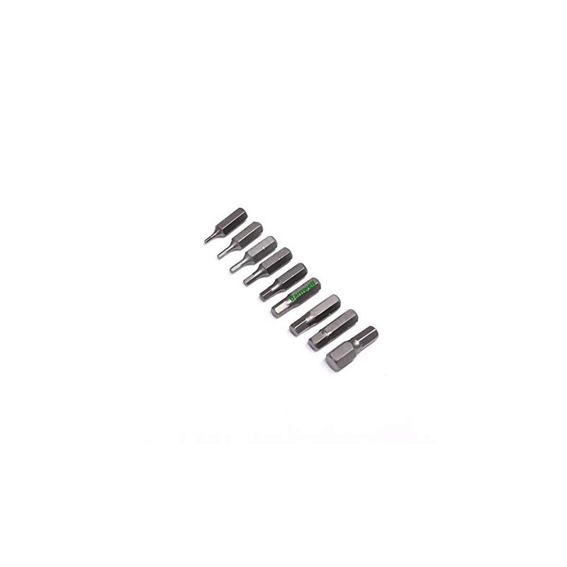 Barnwell Set of 9 Hexagon/Hex/Allen Metric Screwdriver Bits 1.5,2,2.5,3,4,5,5.5,6,8mm