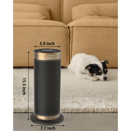 FERXIDI Space Heater Indoor,1500W PTC Electric Desk Heaters with Thermostat,70° Oscillation,1-12H Timer,Ceramic heaters for Indoor use with Remote,Fast Safety Room Heater for Office,Home Bedroom