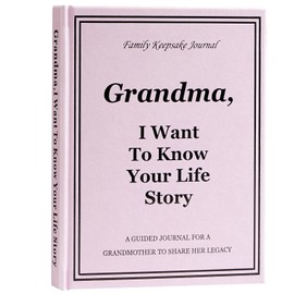 Grandma I Want to Hear Your Life Story Journal (Hardcover), Tell Me Your Story Grandma Book, Gifts for Birthday Mother's Day Christmas, A Grandmother's Guided Journal To Share Her Memories