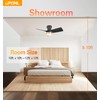 OPONL 30" Black low profile Ceiling Fan with Light, with