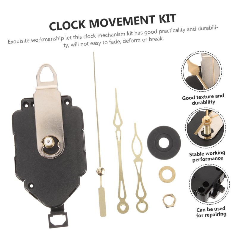 Gadpiparty 1 Set Clock Movement Mechanism Kit with Clock Hands