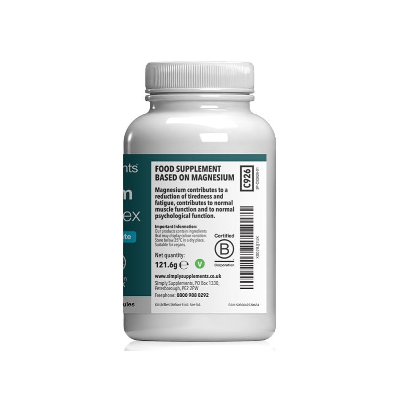 Magnesium Triple Complex | Glycinate, Malate & Citrate | Supports
