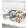 CHFNJJ Stainless Steel Storage Containers Set of 3 Stainless Steel