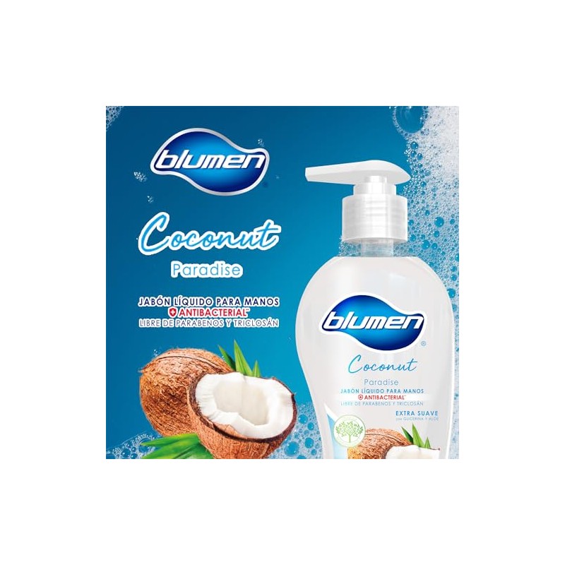 BLUMEN 2Pack Jabon Liquido Coconut Paradise 1271 ml