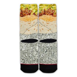 Function - Breakfast Burrito Food Fashion Socks Taco Mexican Quesadilla Queso