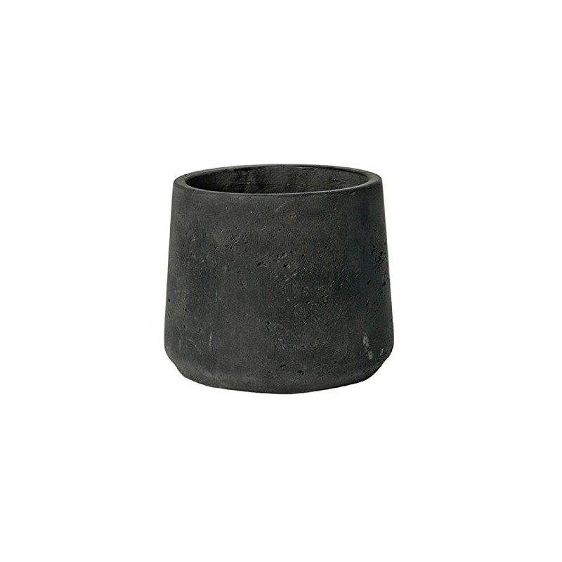 Petite Black Planter 6" H x 7" - Black Washed