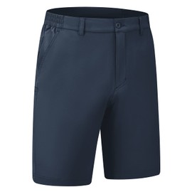 BGOWATU Mens Hiking Shorts Lightweight Quick Dry 9'' Fit Golf Outdoor Shorts Camping Work Fishing Cargo Shorts with Zip Pocket Navy Size 40