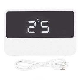 LED Digital Alarm Clock Simple Modern High Definition Display Mirror LED Silent Digital Electronic Alarm Clock White