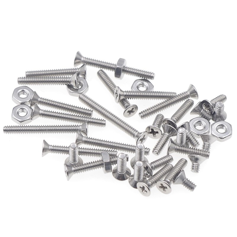 HVAZI #4-40 UNC Stainless Steel Phillips Flat Head Machine Screws