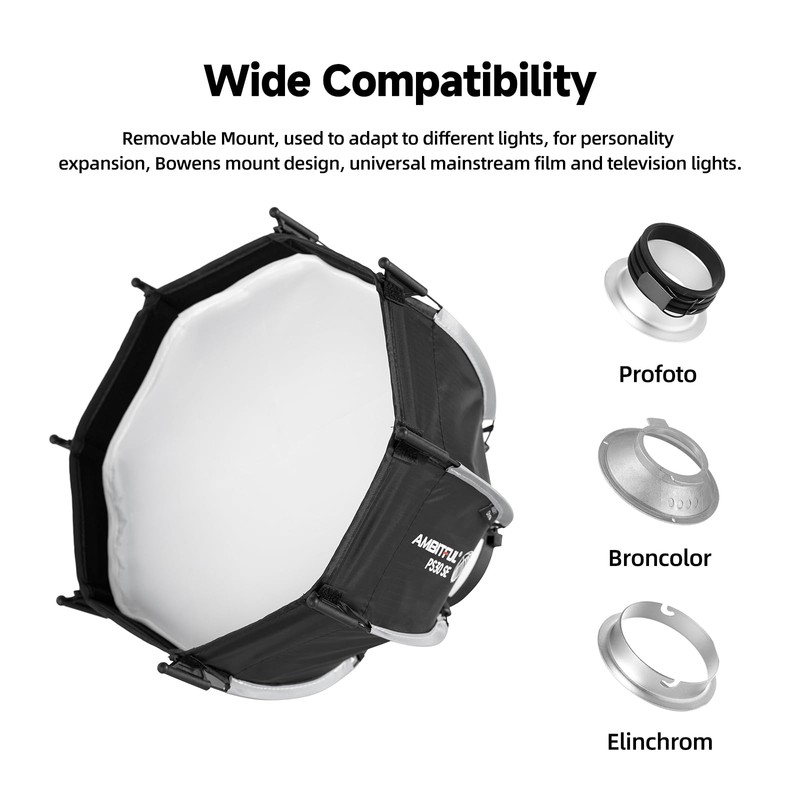 AMBITFUL Mini Softbox Quick Release Softbox with Bowens Mount Quick