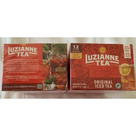 Luzianne 2 Boxes Luzianne Unsweetened Iced Tea, Single Serve Pods, Gallon Size,12 per box