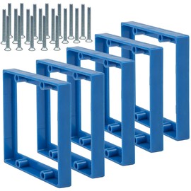 5-Pack 1/2" Double Gang Receptacle Outlet Box Extenders - UL Listed - with 6-32 x 1.25 Screws - Electrical Outlet Extender for Electrical Box and Electrical Outlet Switches - Made in U.S.A.