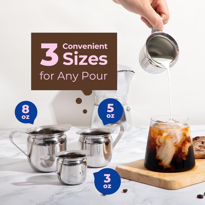 Fit Meal Prep [12 Pack] 3 oz Creamer Pitcher -