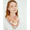 Daks (신세계센텀점)DCSC4F142P2 SILK100% 핑크 체인 패턴 스퀘어 실크스카프 (Duty Free