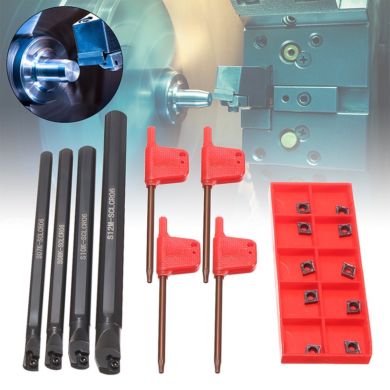 Metal Lathe Turning Tool Kit 4 PCS S07K/ S08K/ S10K/