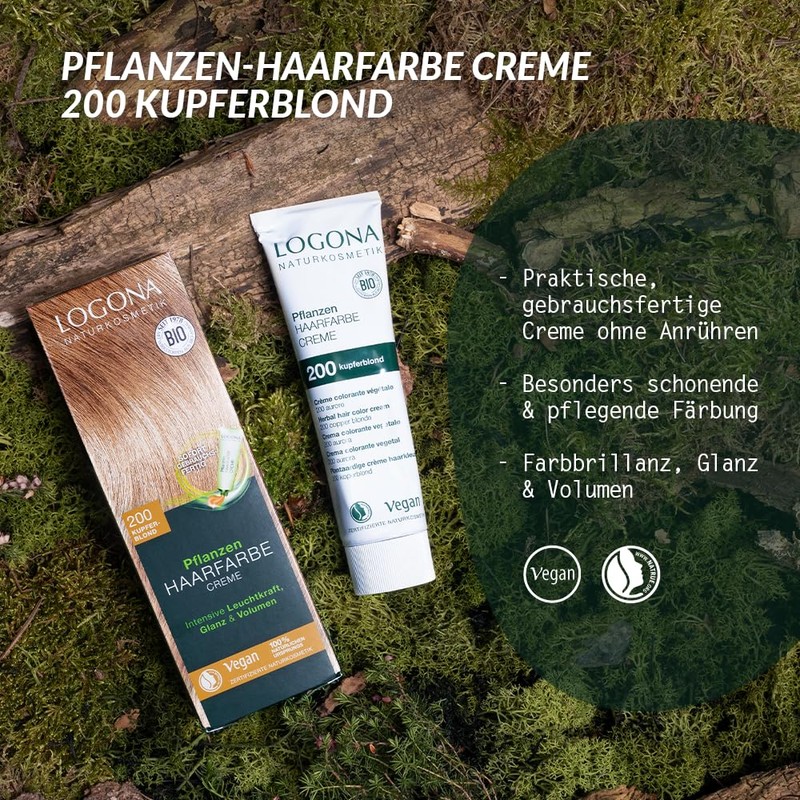 LOGONA Natural Cosmetics, Plant Hair Colour Cream 150