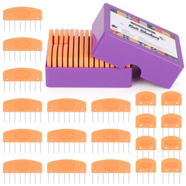 Reessy Blocking Pins, 20Pcs Blocking Pins for Knitting and Crochet Projects, Knit Blockers Combs for Blocking Mats, Crochet Blocking Pins Set, Knit Blocking Kit, Blocking Tools