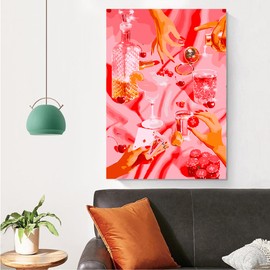 cupmod Vintage Poker Paint by Numbers Kits for Adults,DIY Acrylic Adults Paint by Number Kits,Watercolor Oil Painting Kits for Beginners for Home Wall Decor 16x20inch