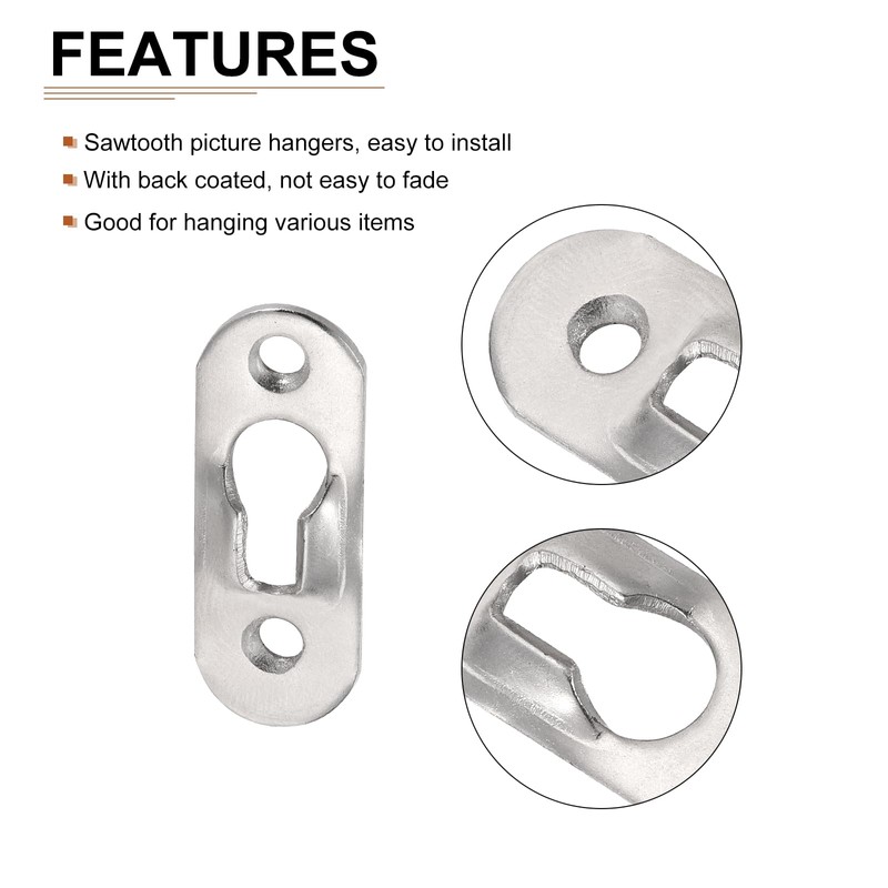 DTGN 37 x 14mm Keyhole Hanging Plate Single Hole Hook