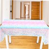 CHILDWEET Birthday Party Tablecloth Mermaid Pattern Easy to Use Disposable