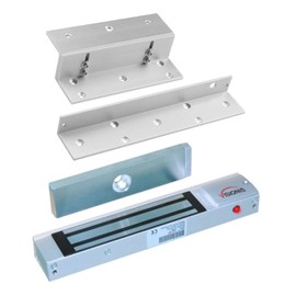 Visionis FPC-5191 300lbs Indoor Electromagnetic Lock with 300 lbs L and Z Bracket for Inswinging Door Maglock