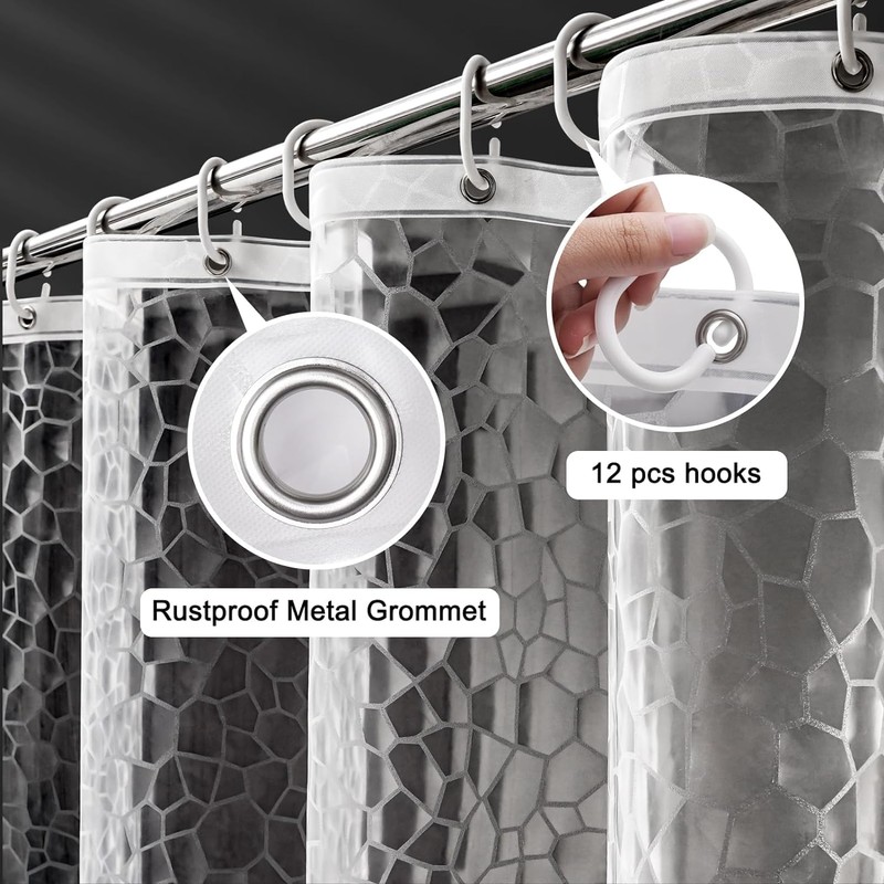 Startseite Clear Shower Curtain - 3D Effect Shower Curtains Mould